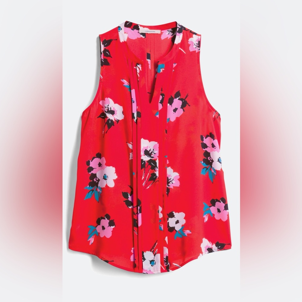 Floral Sleeveless Top - Red Size L
